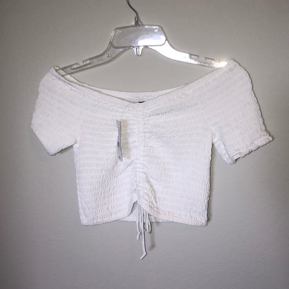 White crop top